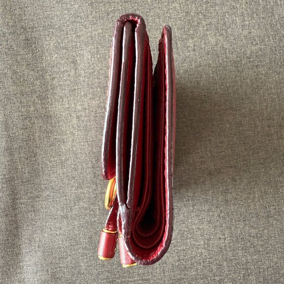 Chloe Marcie Square Red Leather Wallet - Picture 4 of 8